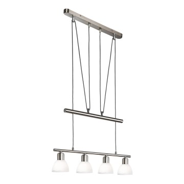 Lampadario LED a sospensione con filo MATTES 4xE14/4W/230V 3000K cromo lucido