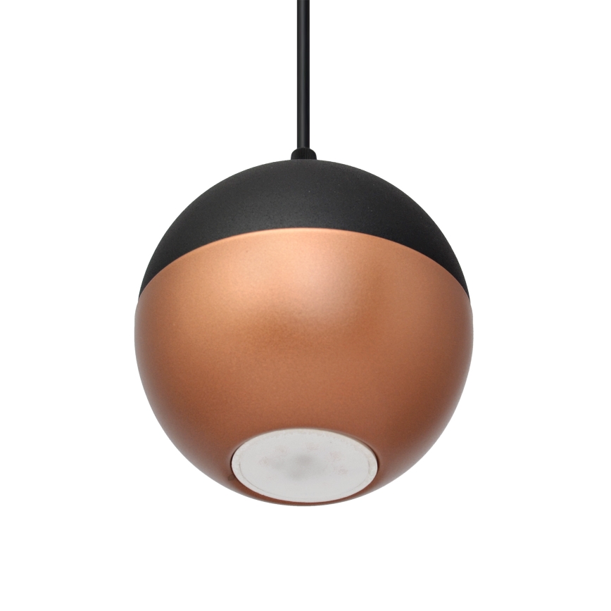 Lampadario LED a sospensione con filo MIDWAY 1xGU10/4,8W/230V nero/rame