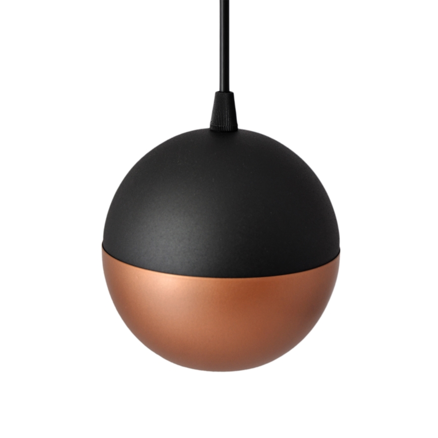 Lampadario LED a sospensione con filo MIDWAY 1xGU10/4,8W/230V nero/rame