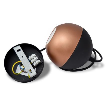 Lampadario LED a sospensione con filo MIDWAY 1xGU10/4,8W/230V nero/rame