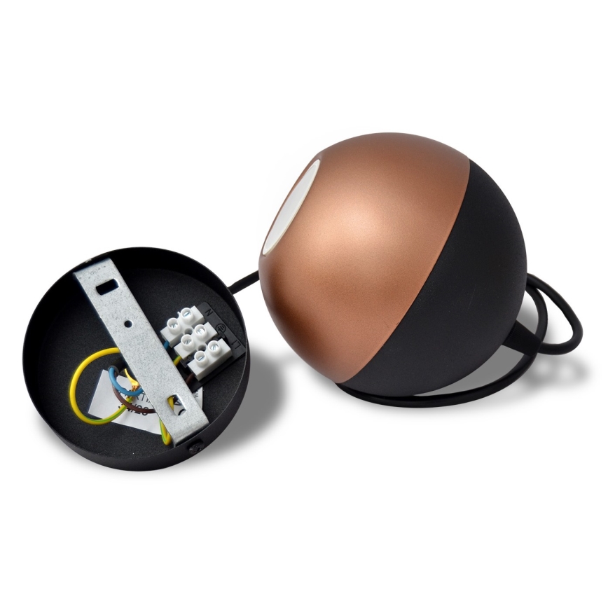Lampadario LED a sospensione con filo MIDWAY 1xGU10/4,8W/230V nero/rame