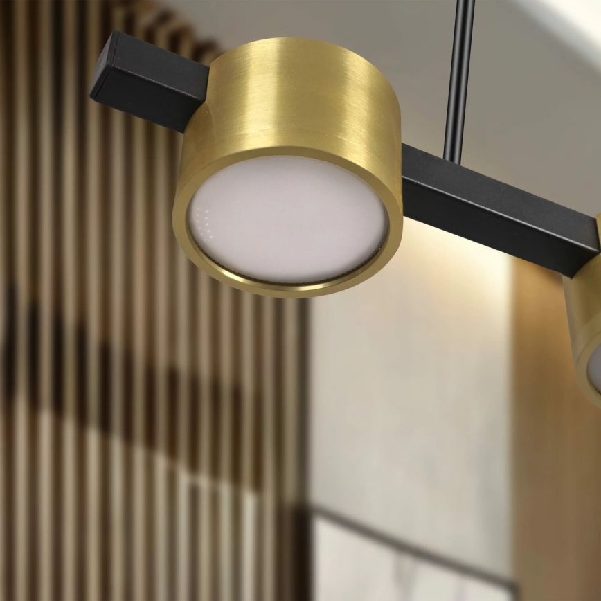 Lampadario LED a sospensione con filo MIRELLA 3xGX53/6W/230V oro/nero