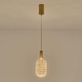Lampadario LED a sospensione con filo PERFORATO LED/6,3W/230V 3000K oro diametro 13 cm