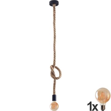 Lampadario LED a sospensione con filo ROPE 1xE27/8W/230V