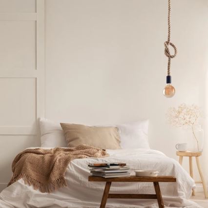 Lampadario LED a sospensione con filo ROPE 1xE27/8W/230V