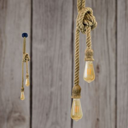 Lampadario LED a sospensione con filo ROPE 2xE27/10W/230V