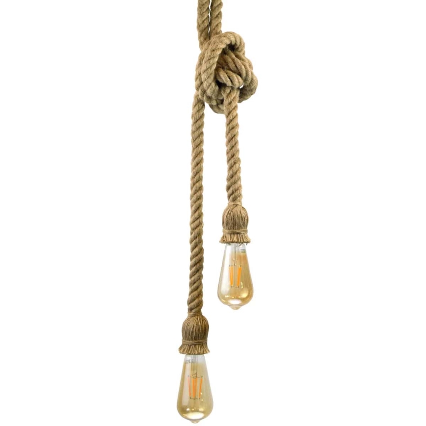 Lampadario LED a sospensione con filo ROPE 2xE27/10W/230V