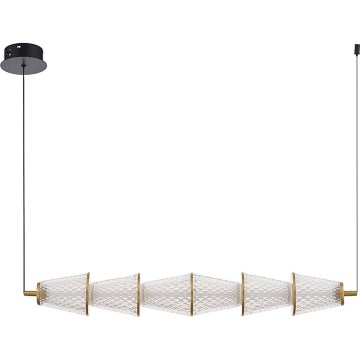 Lampadario LED a sospensione con filo SANSA LED/11W/230V oro/limpido