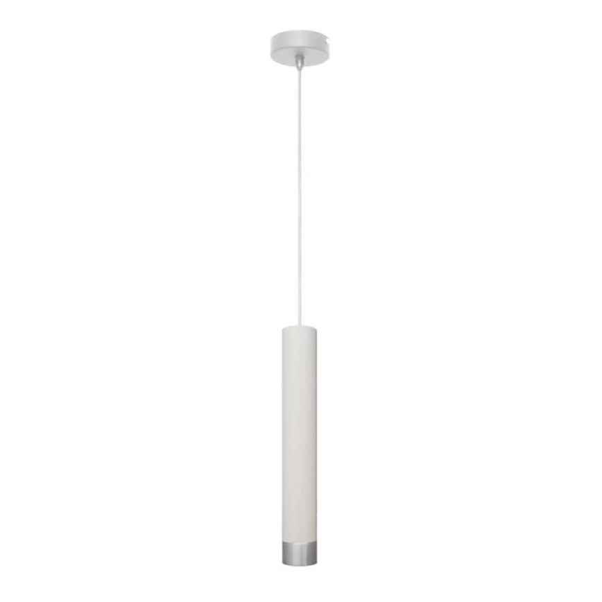 Lampadario LED a sospensione con filo TUBA 1xGU10/4,8W/230V bianco/cromo opaco