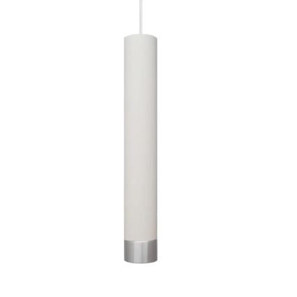 Lampadario LED a sospensione con filo TUBA 1xGU10/4,8W/230V bianco/cromo opaco