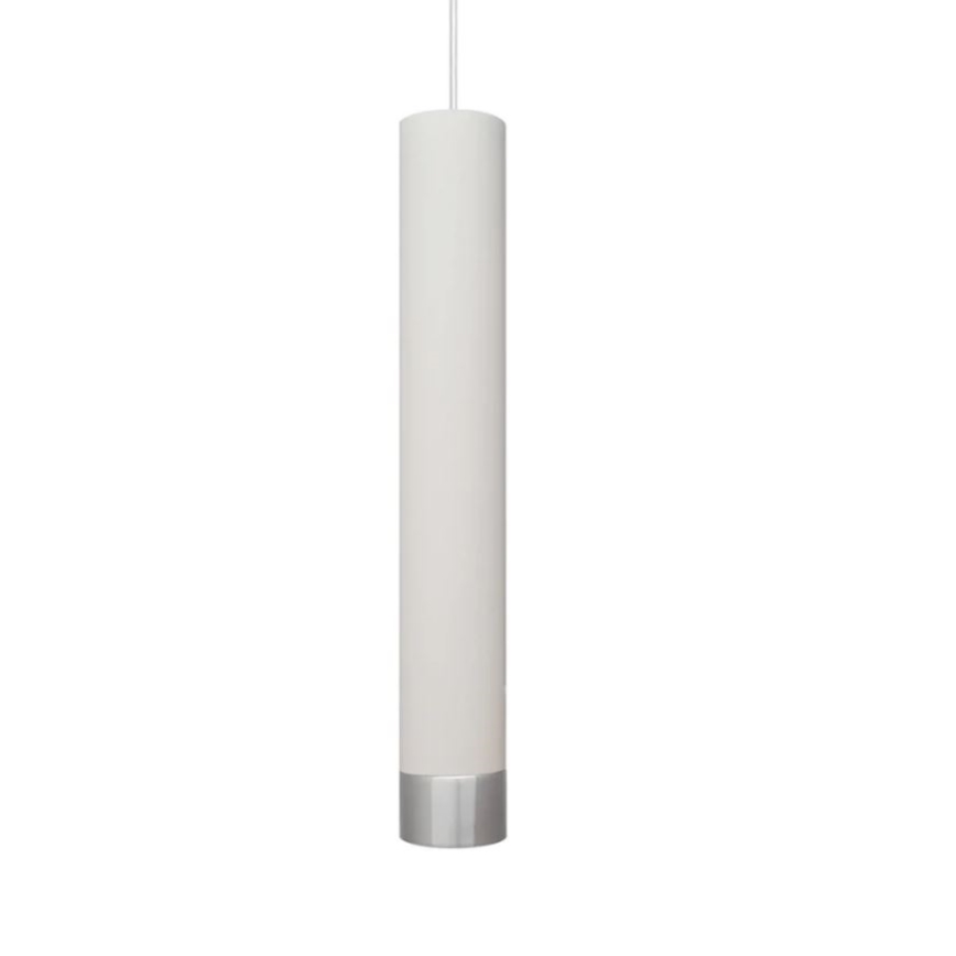 Lampadario LED a sospensione con filo TUBA 1xGU10/4,8W/230V bianco/cromo opaco