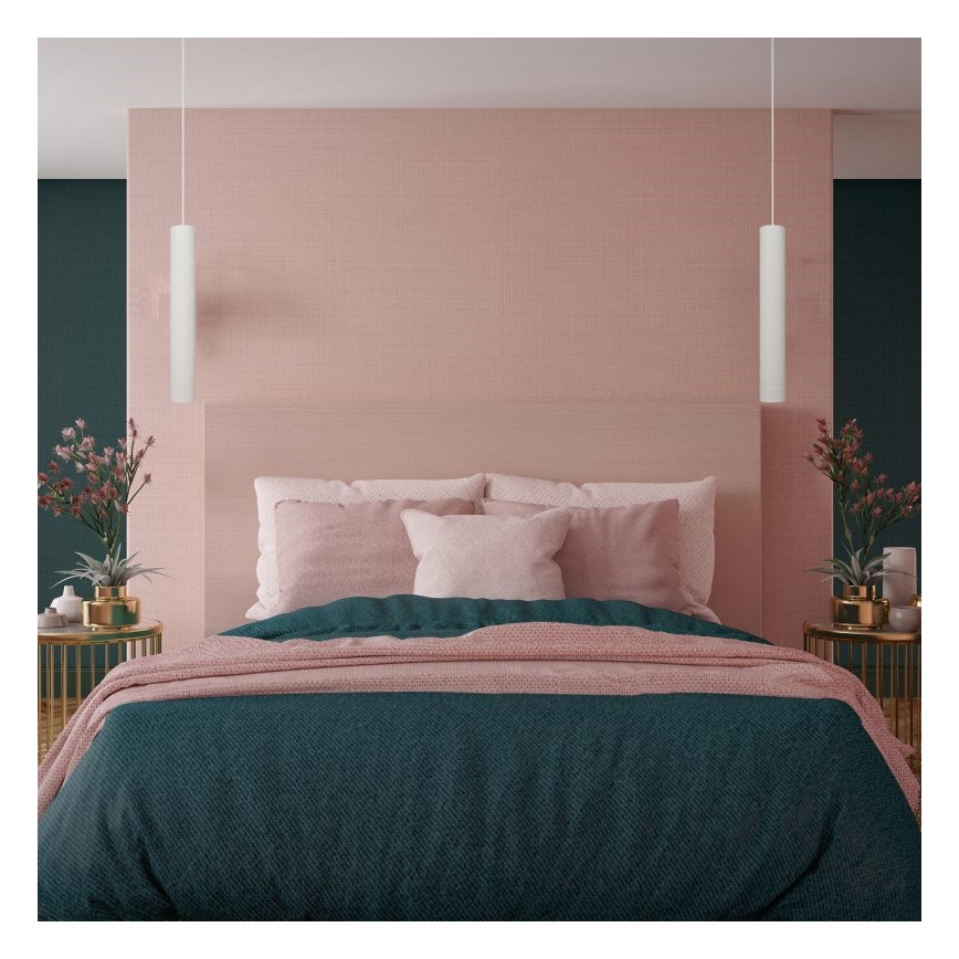 Lampadario LED a sospensione con filo TUBA 1xGU10/4,8W/230V bianco