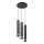 Lampadario LED a sospensione con filo TUBA 3xGU10/4,8W/230V nero/cromo lucido
