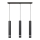 Lampadario LED a sospensione con filo TUBA 3xGU10/4,8W/230V nero/cromo lucido