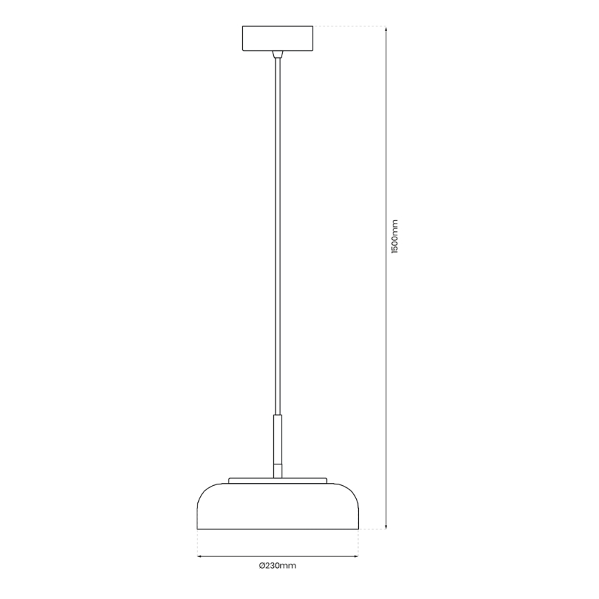Lampadario LED a sospensione con filo VETRO LED/6W/230V diametro 23 cm beige/nero