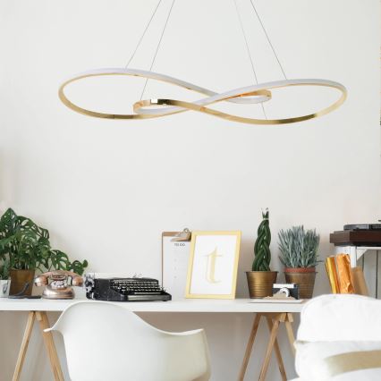 Lampadario LED a sospensione con filo ZUMBA LED/50W/230V oro