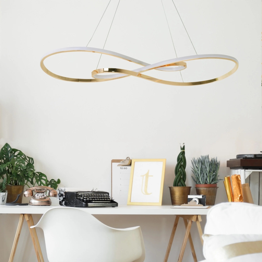 Lampadario LED a sospensione con filo ZUMBA LED/50W/230V oro