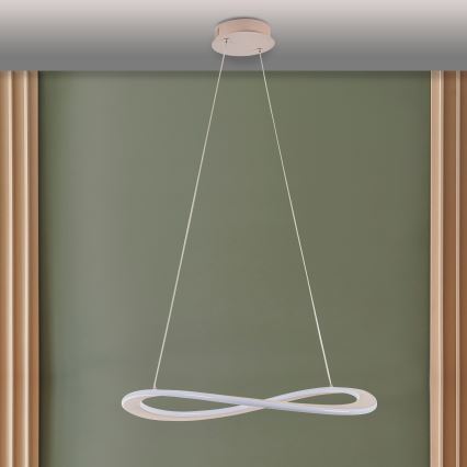 Lampadario LED a sospensione su cavo CASHMERE LED/40W/230V diam. 59,5 cm bianco