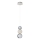 Lampadario LED a sospensione su cavo CREMONA LED/5W/230V 3000K cromo opaco