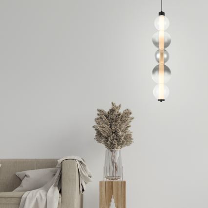 Lampadario LED a sospensione su cavo LUMMI LED/19W/230V nero/fumé