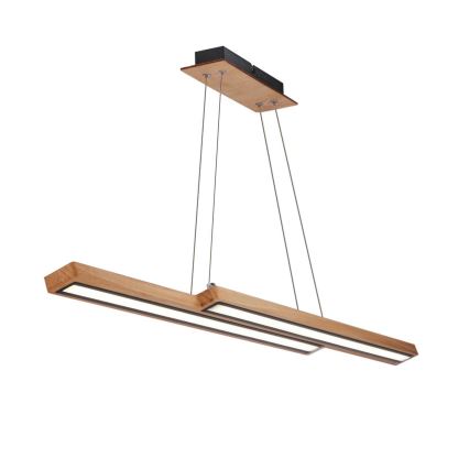 Lampadario LED a sospensione su cavo SENTO LED/19W/230V in legno