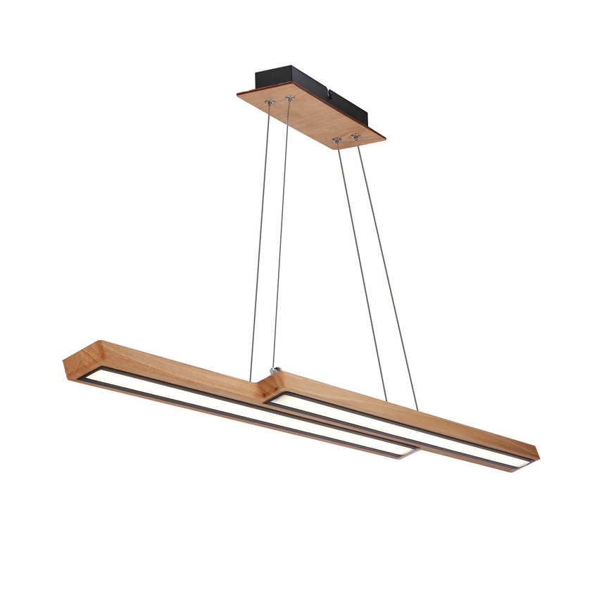 Lampadario LED a sospensione su cavo SENTO LED/19W/230V in legno