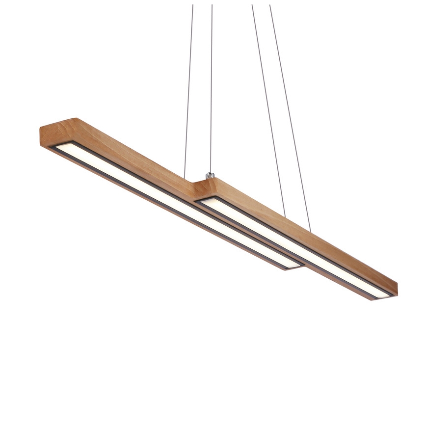 Lampadario LED a sospensione su cavo SENTO LED/19W/230V in legno