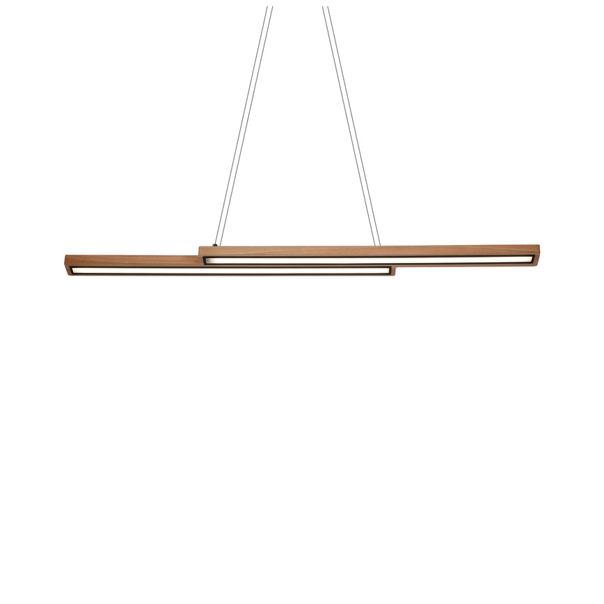 Lampadario LED a sospensione su cavo SENTO LED/19W/230V in legno
