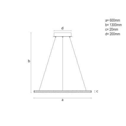 Lampadario LED dimmerabile a sospensione su cavo LED/90W/230V 3000-6500K Ø 60 cm + telecomando