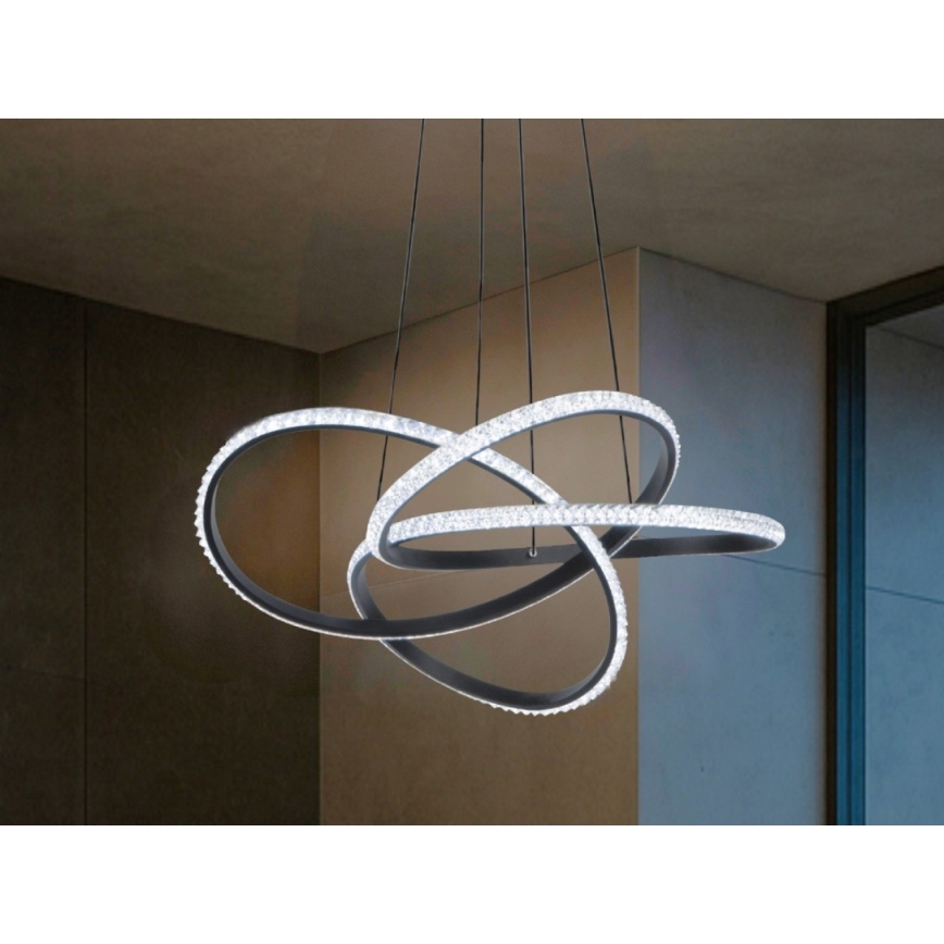 Lampadario a sospensione LED dimmerabile con cavo LED/95W/230V 3000-6500K Ø 57 cm + telecomando