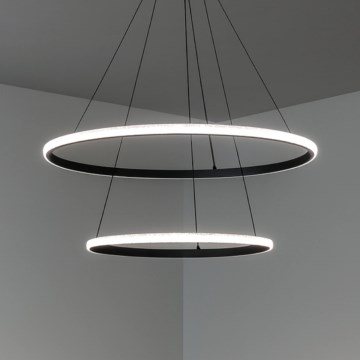 Lampadario LED dimmerabile a sospensione con cavo LED/55W/230V 3000-6500K Ø 60 cm + telecomando
