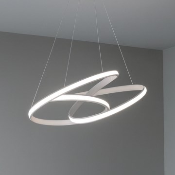 Lampadario LED dimmerabile a sospensione su cavo, 85 W, 230 V, 3000-6500 K, Ø 49 cm + telecomando