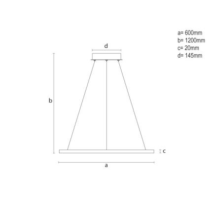 Lampadario LED dimmerabile a cavo LED/32W/230V 3000-6500K diam. 60 cm + telecomando