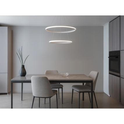Lampadario LED dimmerabile a sospensione con cavo LED/90W/230V 3000-6500K Ø 60 cm + telecomando