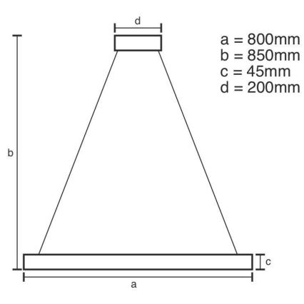Lampadario LED Dimmerabile su cavo LED/100W/230V 3000-6500K + telecomando