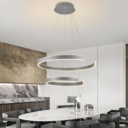 Lampadario LED Dimmerabile su cavo LED/120W/230V 3000-6500K + telecomando
