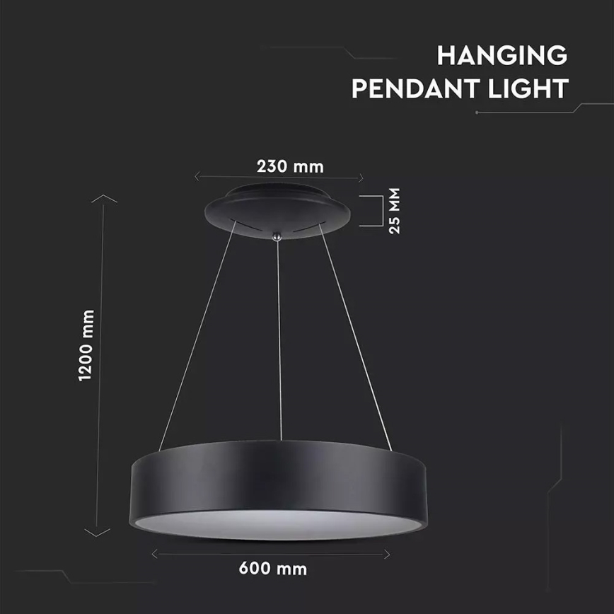 Lampadario LED dimmerabile su cavo LED/30W/230V