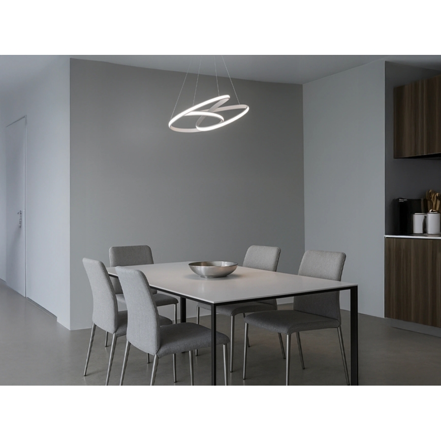 Lampadario LED dimmerabile a sospensione su cavo, 85 W, 230 V, 3000-6500 K, Ø 49 cm + telecomando