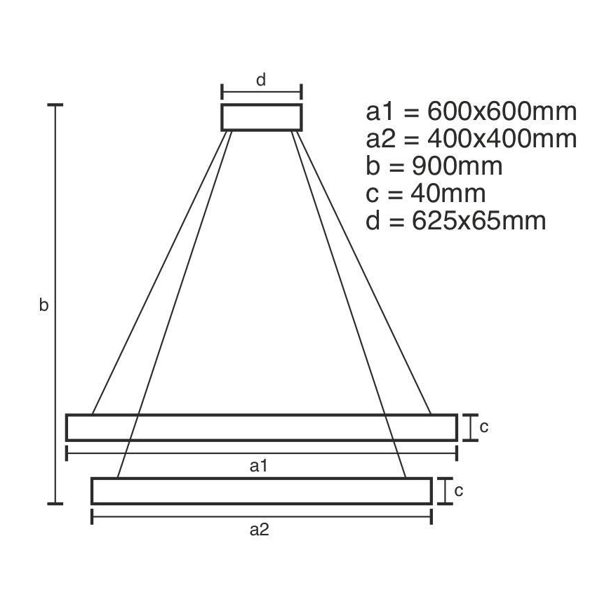 Lampadario LED Dimmerabile su cavo LED/90W/230V 3000-6500K + telecomando