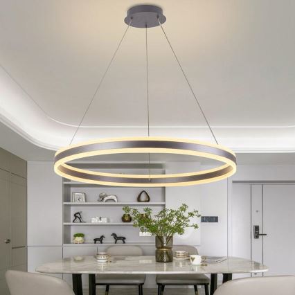 Lampadario LED Dimmerabile su filo LED/110W/230V 3000-6500K + telecomando