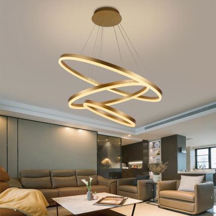 Lampadario LED Dimmerabile su filo LED/125W/230V 3000-6500K + telecomando