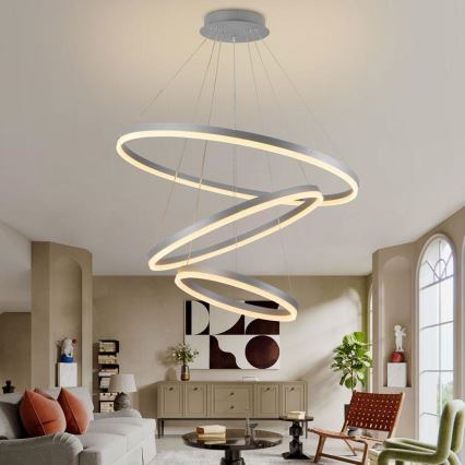Lampadario LED Dimmerabile su filo LED/125W/230V 3000-6500K + telecomando