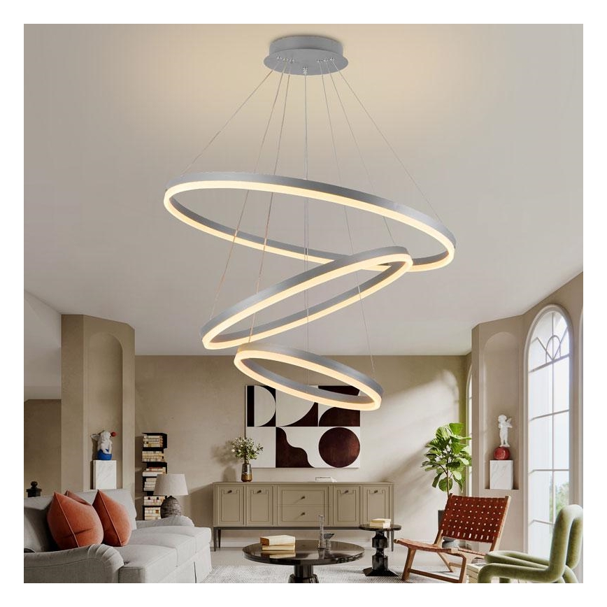 Lampadario LED Dimmerabile su filo LED/125W/230V 3000-6500K + telecomando