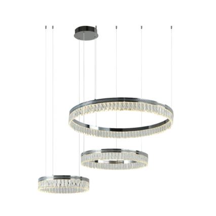 Lampadario a LED dimmerabile in cristallo su cavo THALIA LED/120W/230V 3000-6000K + telecomando