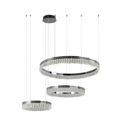 Lampadario a LED dimmerabile in cristallo su cavo THALIA LED/120W/230V 3000-6000K + telecomando