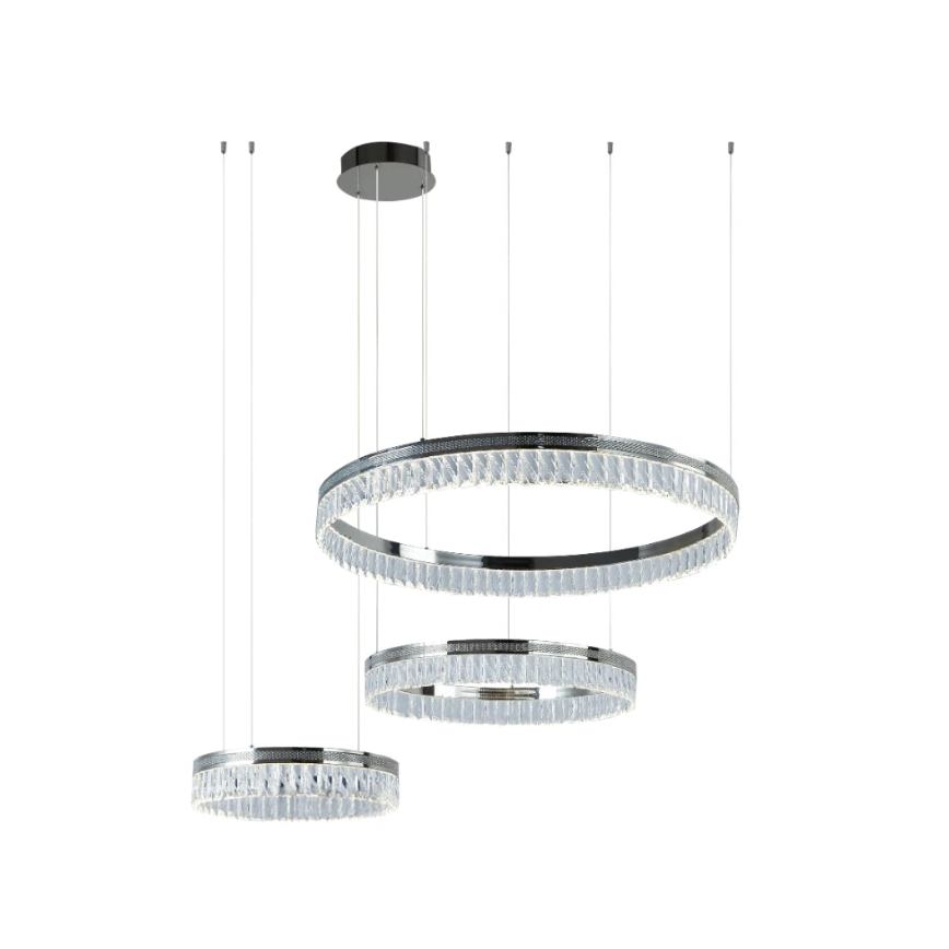 Lampadario a LED dimmerabile in cristallo su cavo THALIA LED/120W/230V 3000-6000K + telecomando