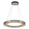Lampadario LED sospeso a cavo JESI LED/85W/230V 3000K diam. 80 cm argento