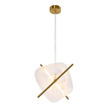 Lampadario LED sospeso RELAX LED/15W/230V oro/bianco