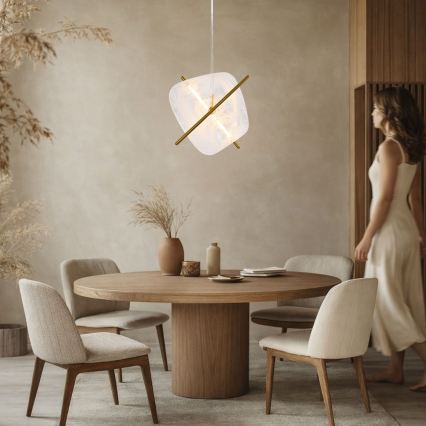 Lampadario LED sospeso RELAX LED/15W/230V oro/bianco