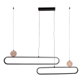 Lampadario LED sospeso su cavo FLORENTYNA LED/48W/230V 4000K nero/beige